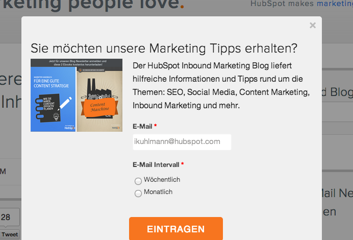 pop up call to action für blog abonnenten pop up call to action für blog abonnenten
