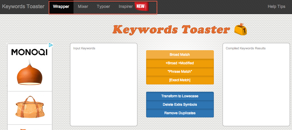 Der Keyword Toaster