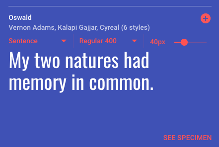 Eine Schriftart bei Google Fonts Eine Schriftart bei Google Fonts