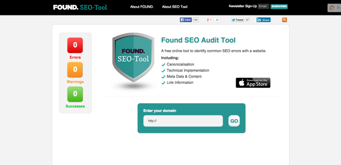 HubSpot Inbound-Marketing – Kostenlose SEO-Tools – SEO Audit Tool von Found