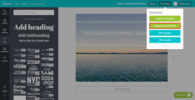 Canva - Bild speichern Canva - Bild speichern