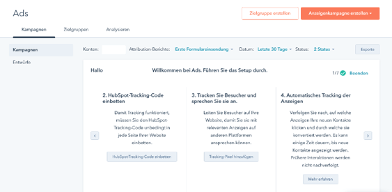 hubspot facebook ads dashboard