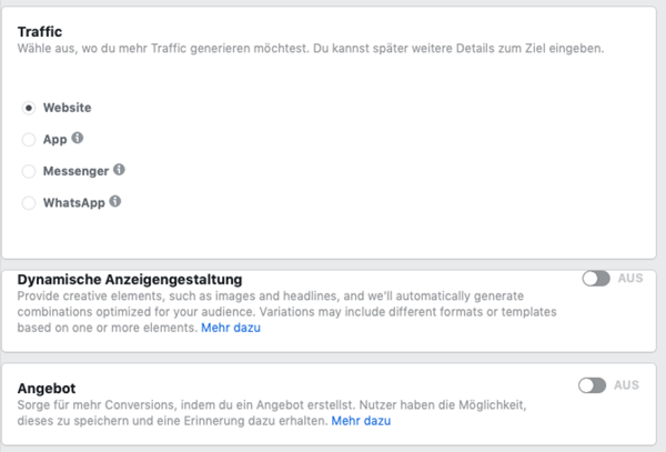 Anzeigegrupppen im facebook business manager