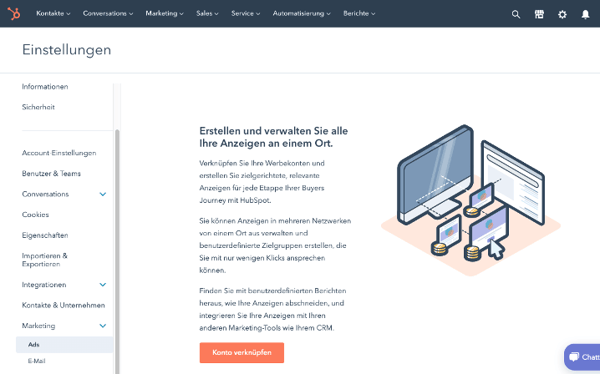 Facebook Ads in HubSpor erstellen