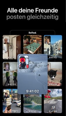 Screenshot BeReal-App Posten