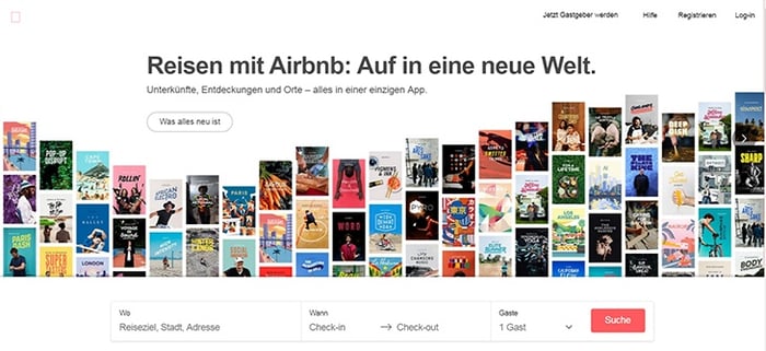 Beispiele von gutem Homepage-Design - Airbnb Beispiele von gutem Homepage-Design - Airbnb