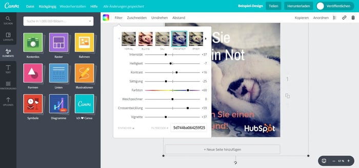 HubSpot - Visueller Content mit Canva - Filter HubSpot - Visueller Content mit Canva - Filter