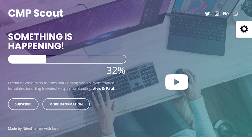 Coming-Soon-Page Vorlage von Niteothemes