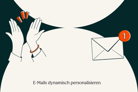 Person freut sich über personalisierte E-Mail