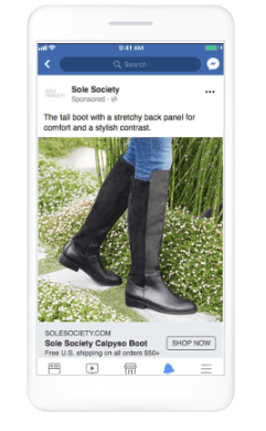Facebook Anzeige Bildtext