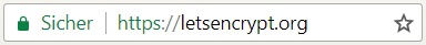 Die Browserleiste in Google Chrome auf gesicherten Websites Die Browserleiste in Google Chrome auf gesicherten Websites
