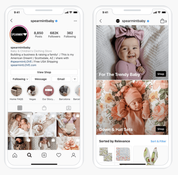 Spearmint Baby auf Instagram