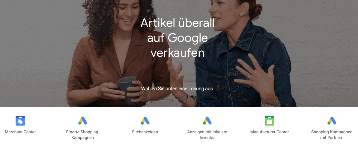 Google-Merchant-Center auswählen