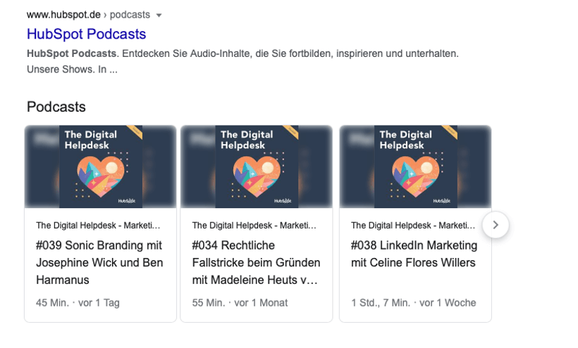 Google suche Podcast