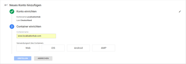 Google Tag Manager Anmeldung