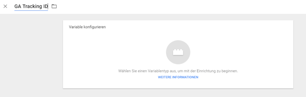 GTM Variable konfigurieren