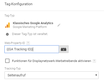 GTM Tag aktualisieren