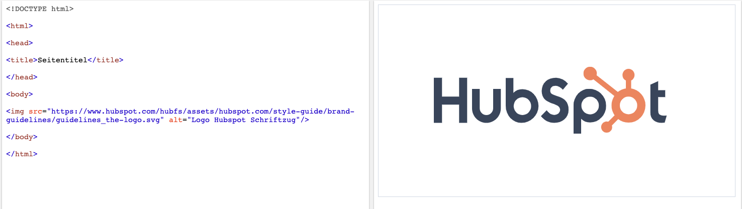 HTML-Beispiel-Logo-Einbindung
