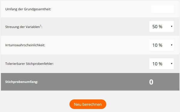 Rechner zur Ermittlung der Stichprobengröße bei A/B-Tests Rechner zur Ermittlung der Stichprobengröße bei A/B-Tests