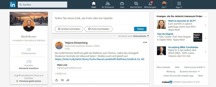 HubSpot Marketing Blog - Neue LinkedIn-Features - Neues Startseitenlayout HubSpot Marketing Blog - Neue LinkedIn-Features - Neues Startseitenlayout