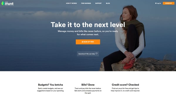 HubSpot – Anatomie einer Website, die Leads generiert – Homepage Mint HubSpot – Anatomie einer Website, die Leads generiert – Homepage Mint