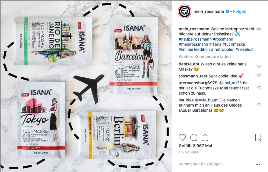 Instagram-Bildunterschrift-Rossmann