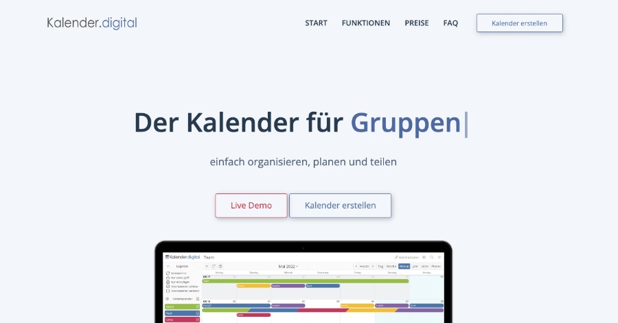 Kalender-App Kalender.digital