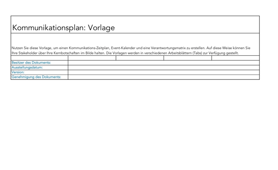 Kommunikationsplan für Projekte