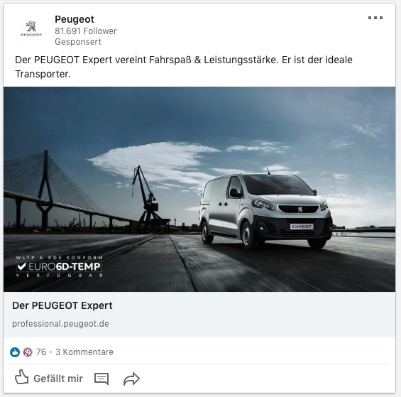 Linkedin-Werbung-Beispiel