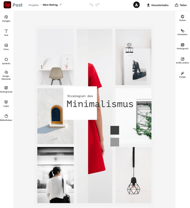Moodboard mit spark adobe