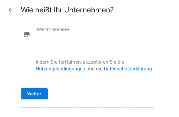 Google My Business Unternehmensname hinzufügen