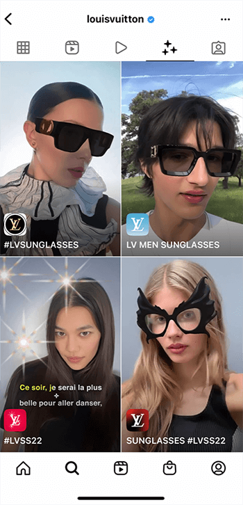 Instagram Trends AR-Filter Louis Vuitton