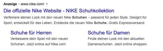 Screenshot Google-Suche „Schuhe“