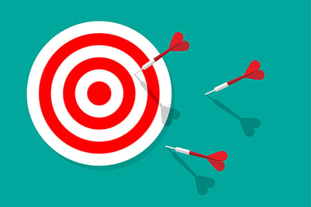 Zielscheibe symbolisiert Targeted Advertising