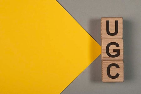 Bausteine mit Buchstaben USG (User Generated Content)