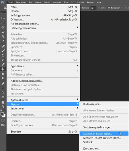 Dateien in Stapel laden Dateien in Stapel laden