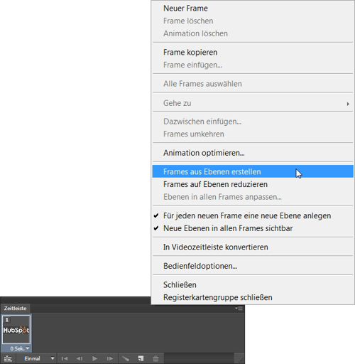 Frames aus Ebenen erstellen Frames aus Ebenen erstellen