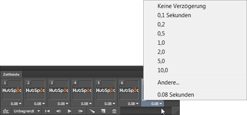 Verzögerung für Frames festlegen Verzögerung für Frames festlegen