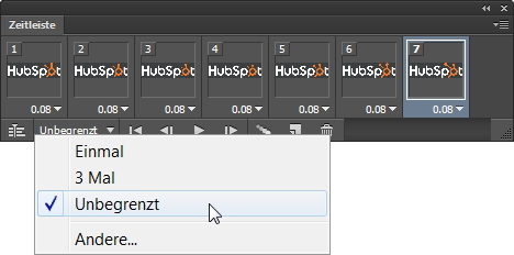 Anzahl der Wiederholungen festlegen Anzahl der Wiederholungen festlegen