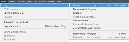 Neue Ebene erstellen Neue Ebene erstellen