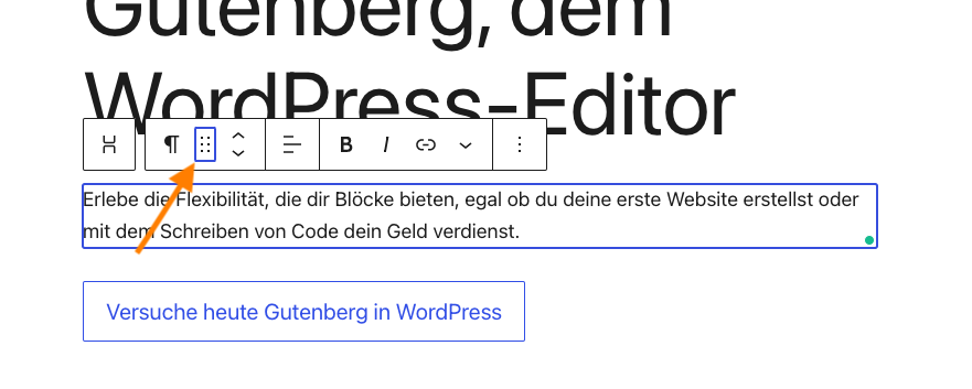 WordPress-Gutenberg-Editor Block bearbeiten
