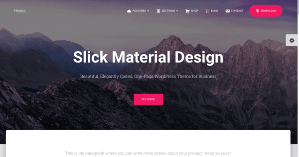 WordPress-Template Hestia