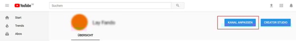 YouTube-Kanal anpassen YouTube-Kanal anpassen