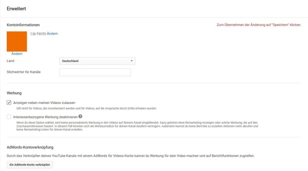 Erweiterte Einstellungen Erweiterte Einstellungen