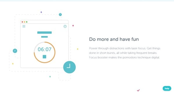 Screenshot Apps fuer Produktivitaet und Zeitmanagement Focus Booster