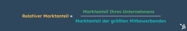 Formel relativer Marktanteil