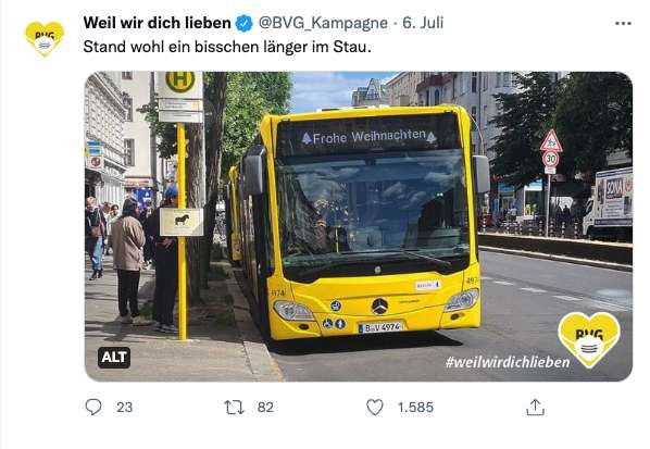 Beste Werbekampagnen: BVG "Weil wir dich lieben"