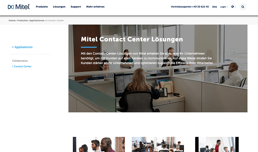 Call-Center-Software Mitel Contact Center