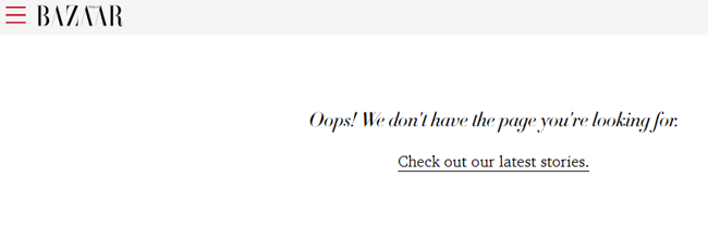 Screenshot Harpers Bazaar Website