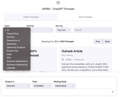 ChatGPT Extension AIPRM